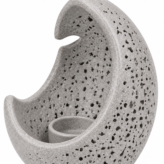 Ceramic Crescent Moon Incense Holder