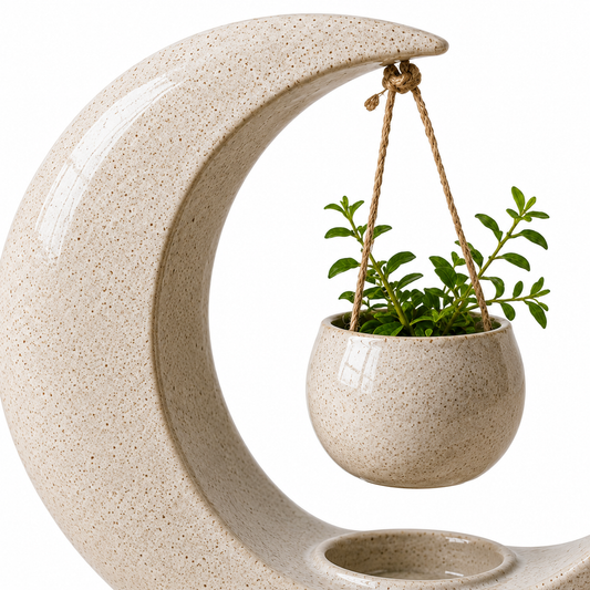 Ceramic Crescent Moon Planter