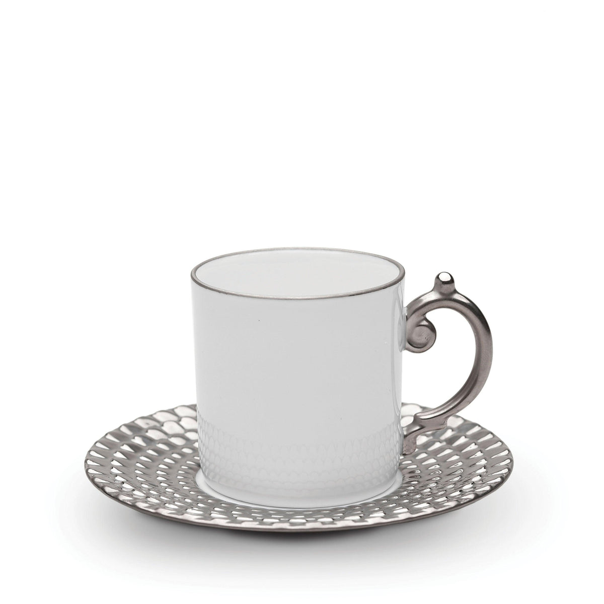 Aegean Espresso Cup + Saucer - Platinum