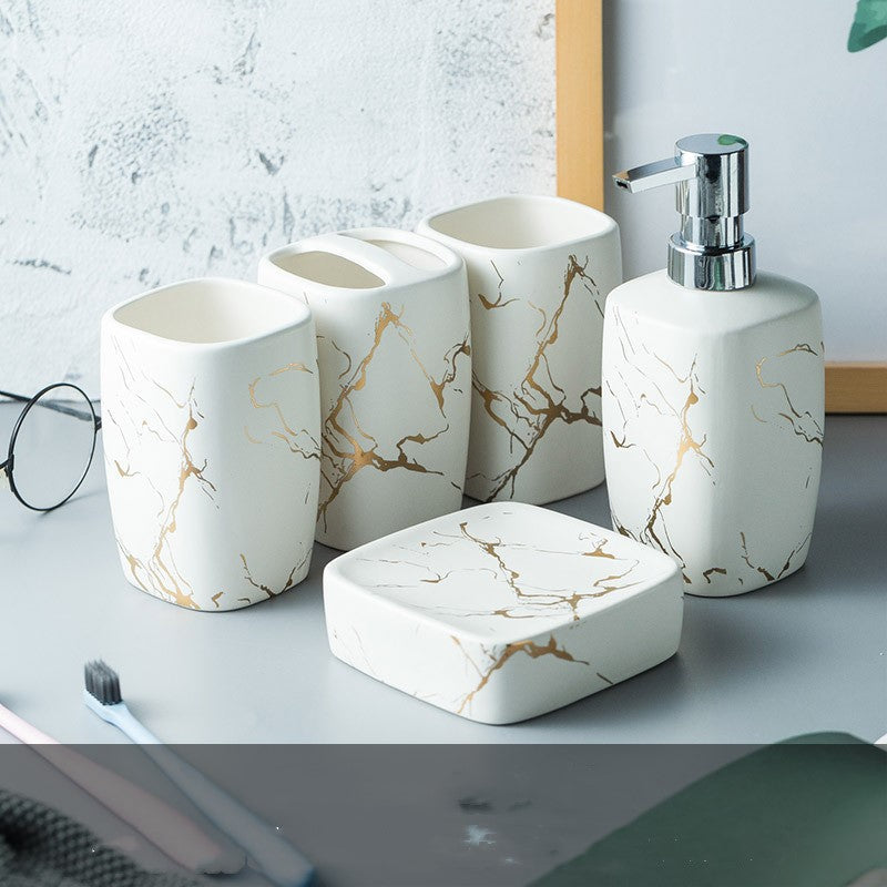 Stone Bathroom Accessory Cup Set