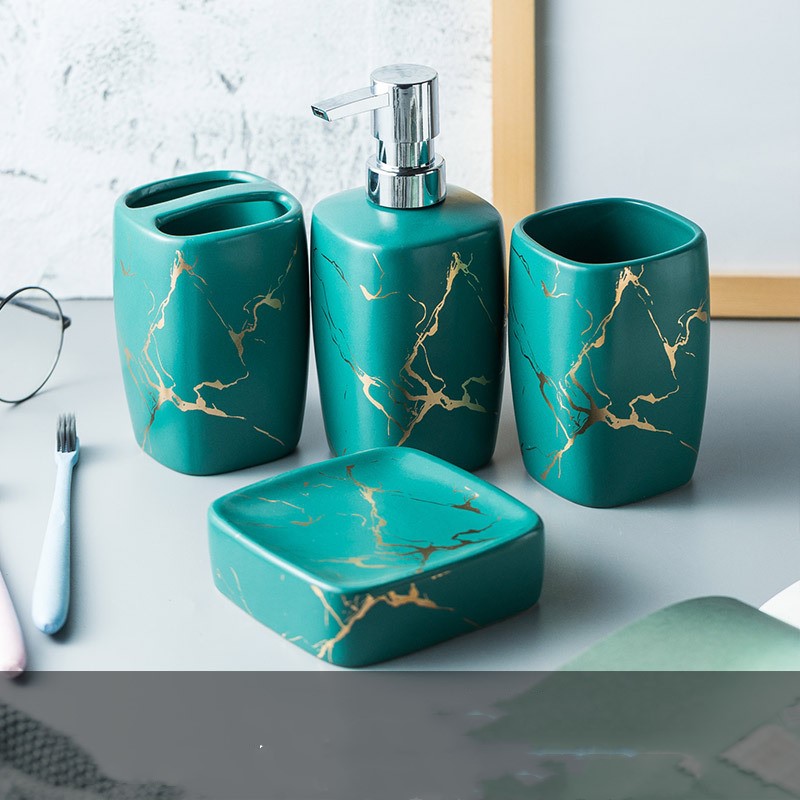 Stone Bathroom Accessory Cup Set
