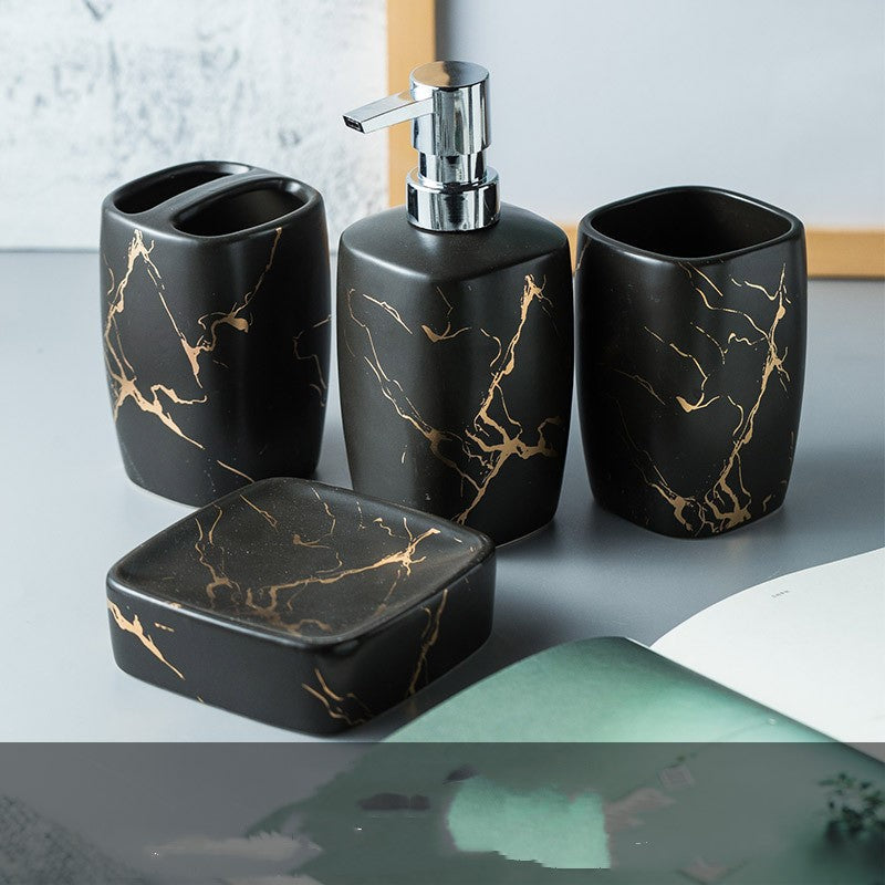 Stone Bathroom Accessory Cup Set