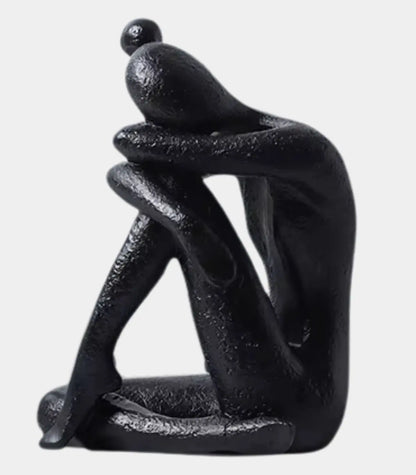 Reverie Decorative Sculptute – Handmade Resin Decorative Object Bookend 14 cm (5.51 in) Black