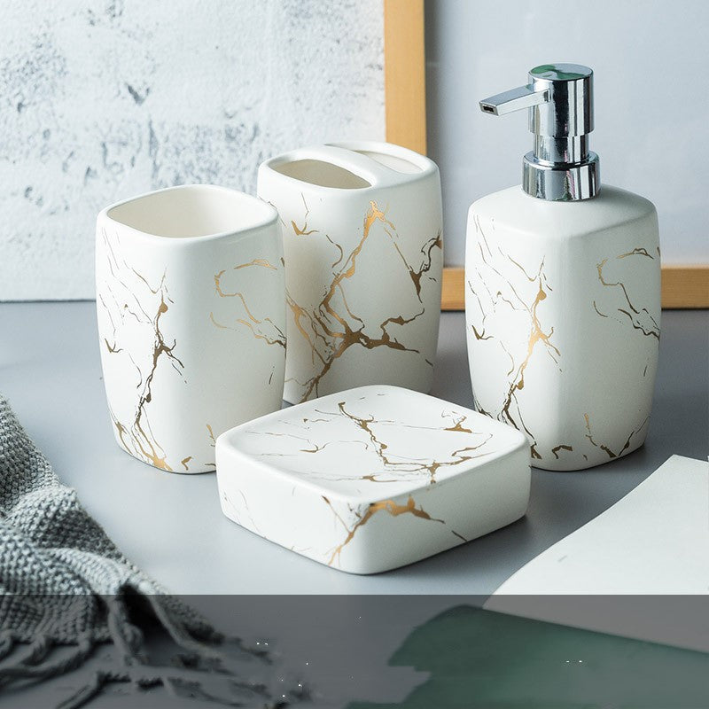 Stone Bathroom Accessory Cup Set