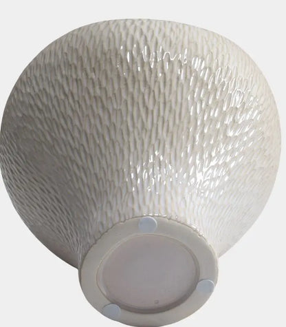 Odessa Handcrafted Ceramic Vase – White Textured Organic Sculptural Form 29 cm (11.42 in)