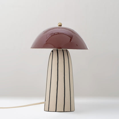 Arvid hand-painted stoneware table lamp