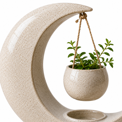 Ceramic Crescent Moon Planter