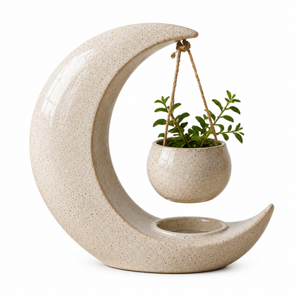 Ceramic Crescent Moon Planter