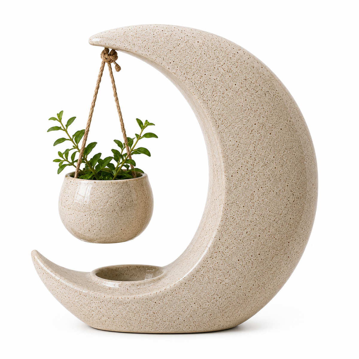 Ceramic Crescent Moon Planter