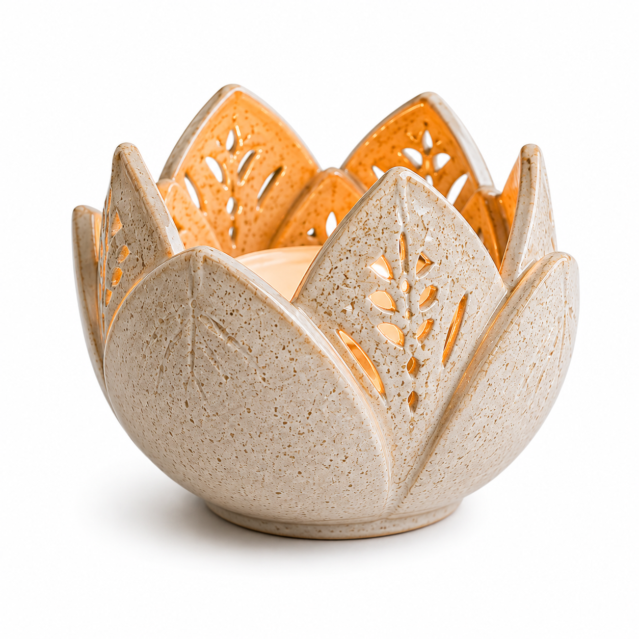 Ceramic Lotus Tealight Candle Holder