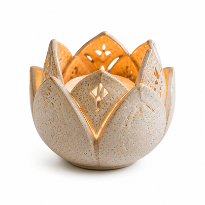 Ceramic Lotus Tealight Candle Holder