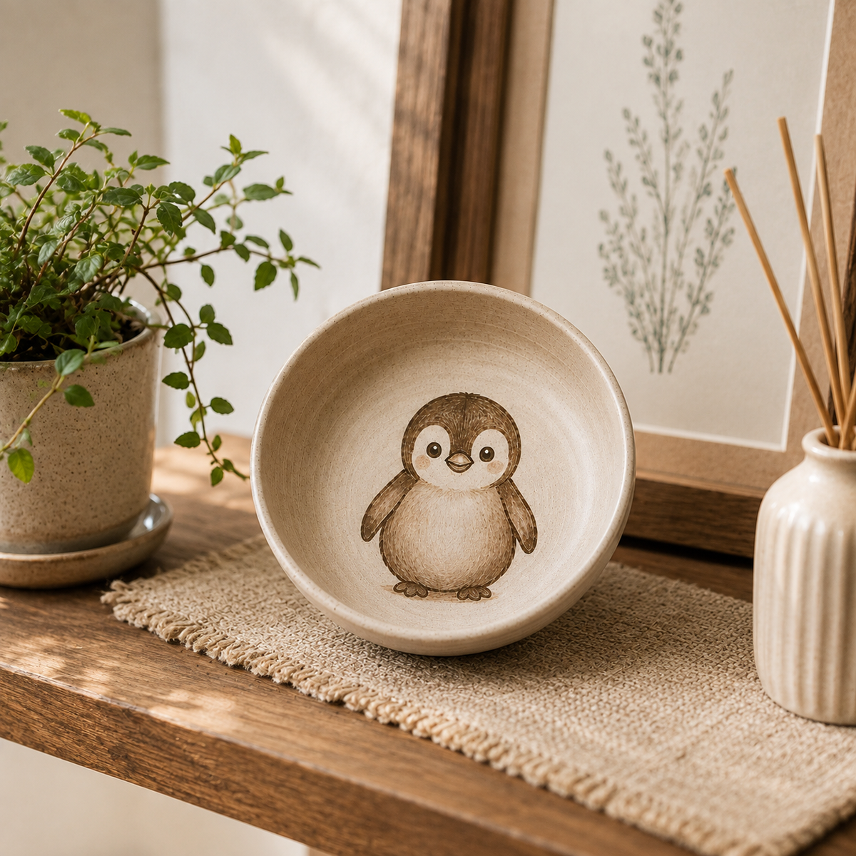 Ceramic Penguin Decorative Bowl