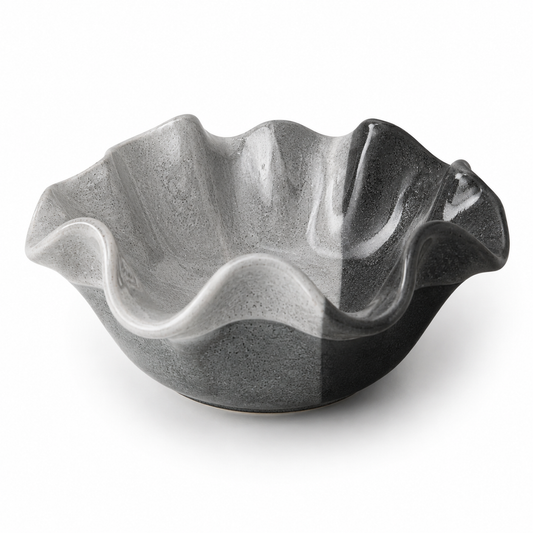 Ceramic Wavy Edge Decorative Bowl