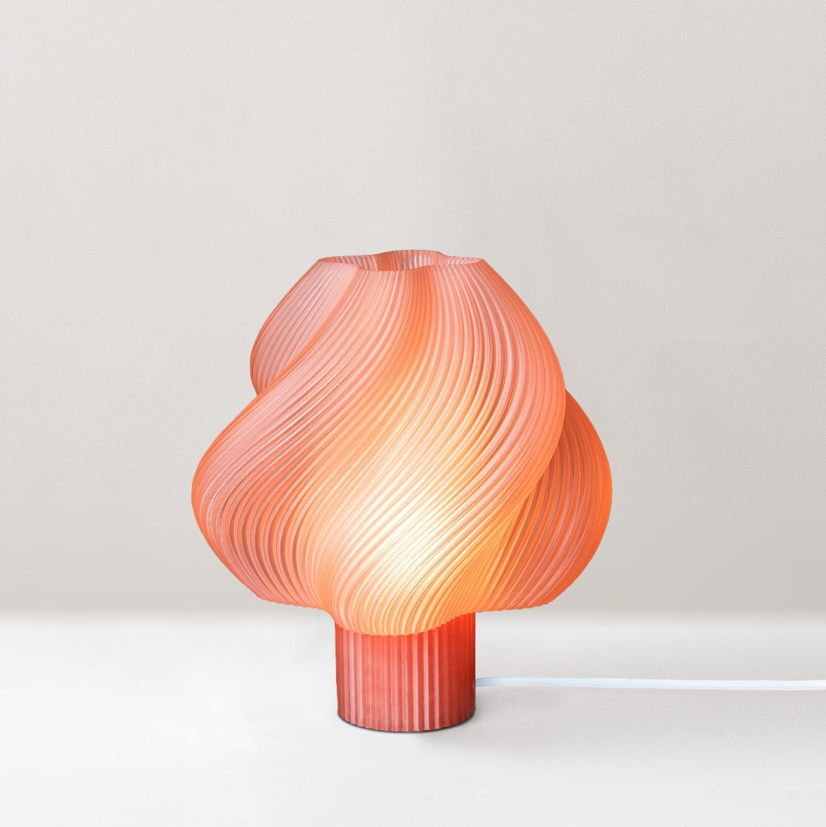 Crème Atelier soft serve lamp, Medium, Peach Sorbet