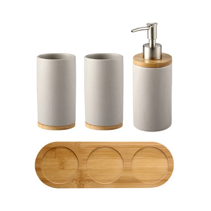 Ceramic Bathroom Accessory Set for Calm Luxury Bathrooms
