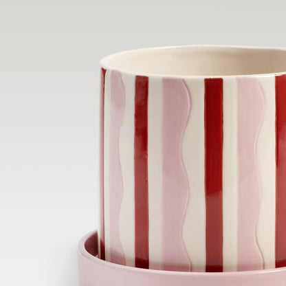 Clash Wiggle Planter, Pink & Red