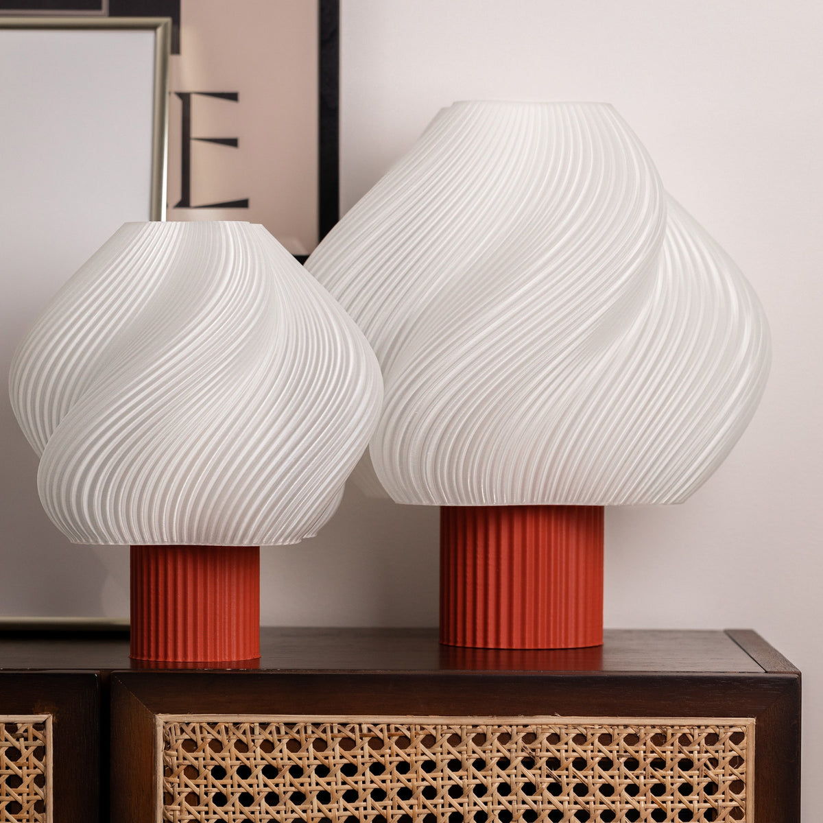 Crème Atelier soft serve lamp, Large, Rhubarb