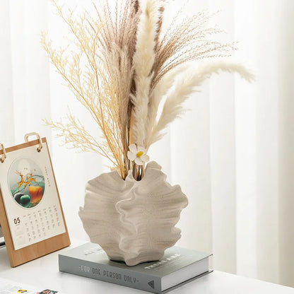 Sculptural Ivory Ceramic Vase for Calm Luxury Interiors