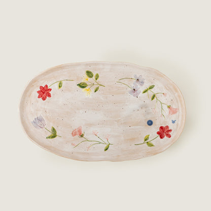 Camilla handcrafted glazed stoneware serving plate