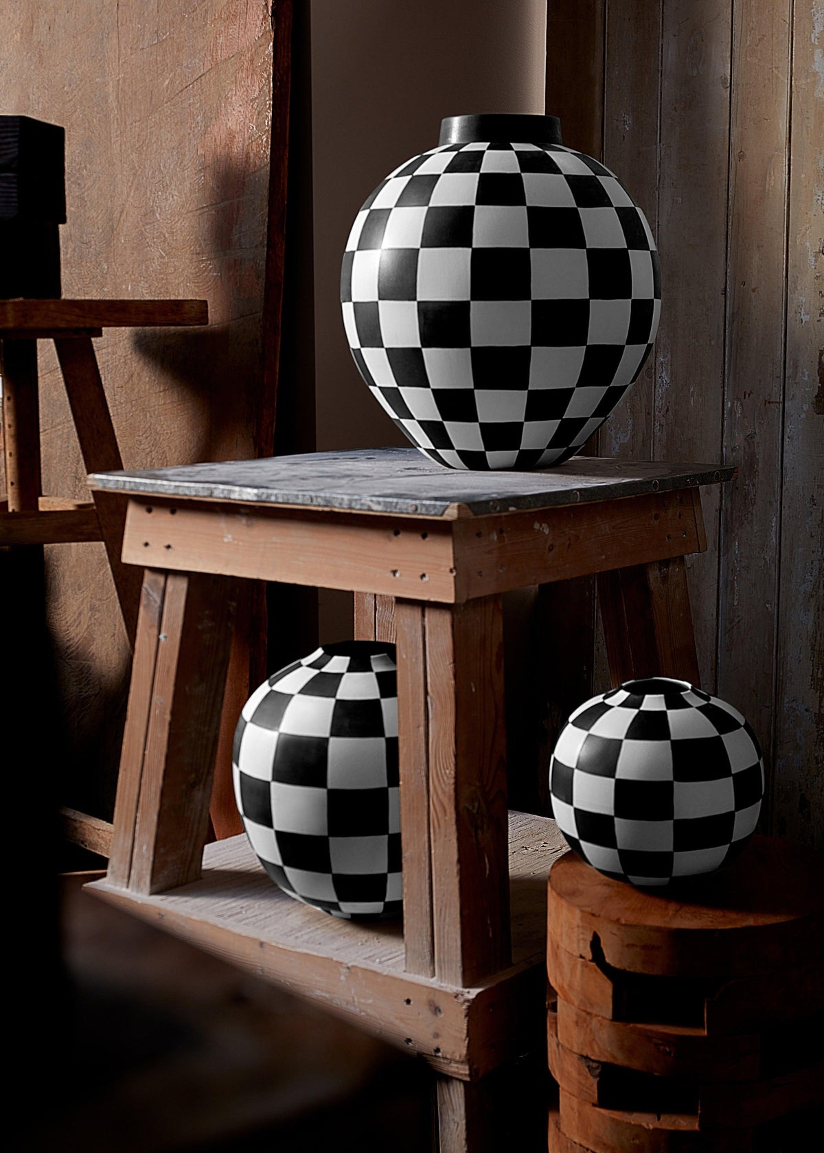 Damier Vase - X-Large