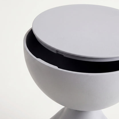 Bowl-Top Storage End Table