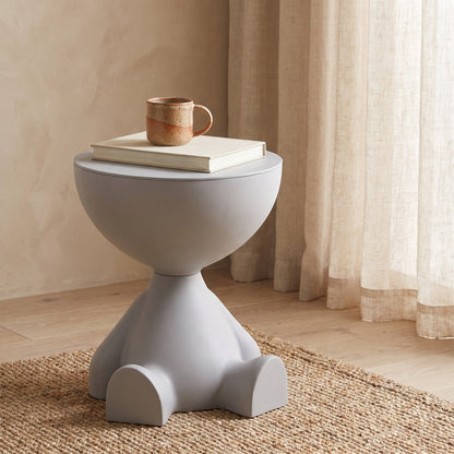 Bowl-Top Storage End Table