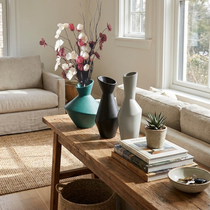 Oblique Mouth Ceramic Vase